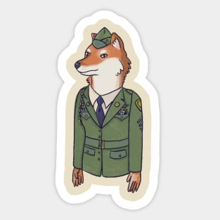 Military Shiba Inu Sticker